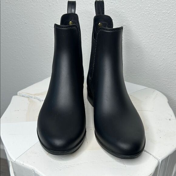 Sam Edelman Tinsley Black Chelsea Rain Boots - Size 7 (A-1644) - Picture 6 of 12